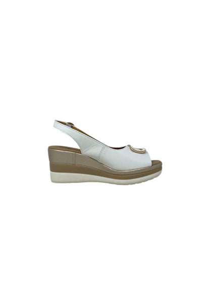 Sandali con zeppa REPO 84266-E5 BIANCO donna