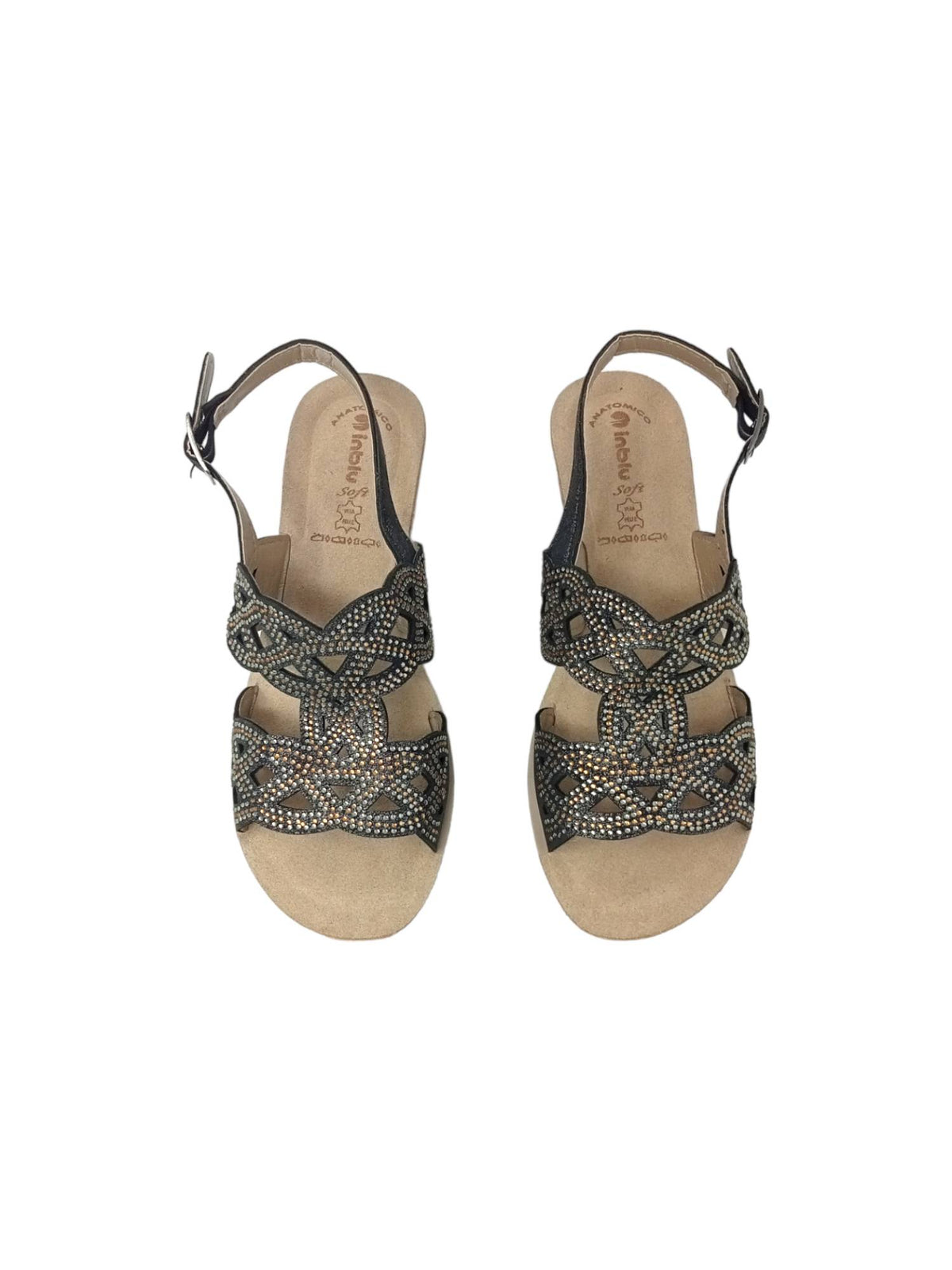 SANDALI INBLU GM000044 NERO DONNA