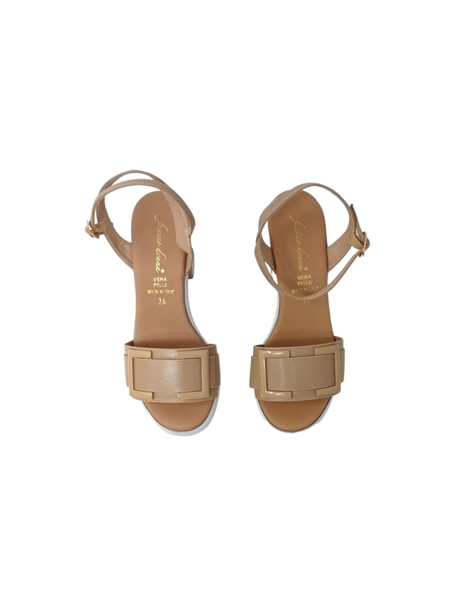 Sandalo con tacco FASCINO DONNA 73215-E3 BEIGE donna
