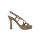 Italia Leone Sandali con tacco A7520 LIZ TUB PLATINO Donna