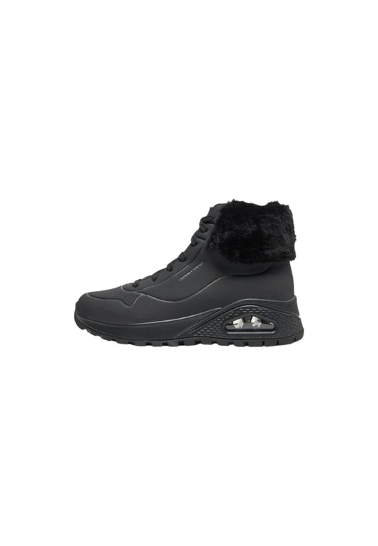 Stivaletto con pelliccia SKECHERS UNO RUGGED - Fall Air 167274/BBK Donna